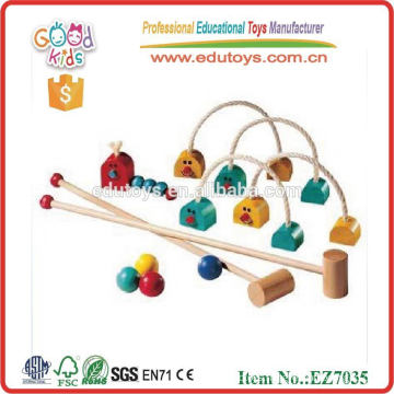 2014 new wooden gate ball for kids,popular gate ball game ,hot sale wooden gate ball